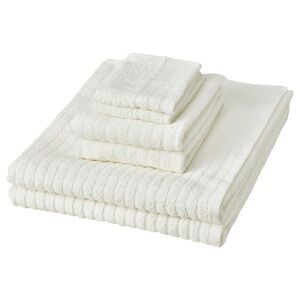 Cotton White Bath Towel Set - Plush Absorbent Towels